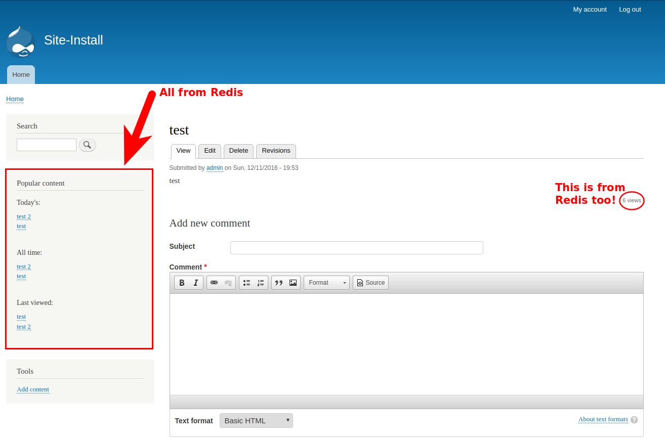 Redis Statistics Drupal